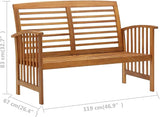 (Fast Delivery) Garden Wooden Benche, Slatted Design, Indoor/Outdoor Bench, with Backrest and Armrests, Durable, Wooden - Photo 2