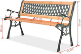 Garden Bench Outdoor Bench for Patio Metal Bench Park Bench Cushion for Yard Porch Work Entryway 48" x 20" x 28.7" - Photo 2