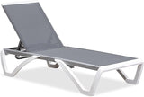 PURPLE LEAF Patio Chaise Lounge Chair Outside Aluminum Plastic Stackable Tanning Chairs for Pool Sunbathing Beach Deck - Photo 3