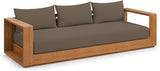 Modway Tahoe Acacia Wood Outdoor Patio Sofa in Natural Cocoa with Weather-Resistant Cushions - Ideal as a Porch Couch - Photo 6