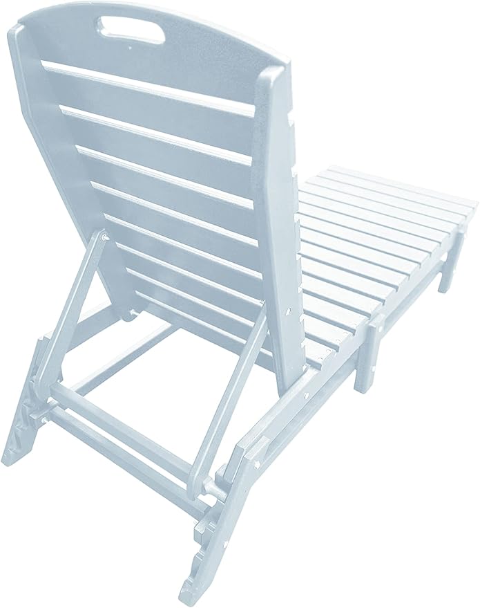 Phat Tommy Outdoor Pool Chaise Lounge, Heavy-Duty Beach Lounger - Folding, HDPE - Photo 5