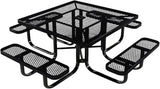 COATEDOUTDOORFURNITURE Heavy-Duty Portable Outdoor Kids Table with Umbrella Hole, Expanded Metal Kids Picnic Table - Photo 1