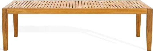 SAFAVIEH Couture Outdoor Collection Samoa Natural Brown Brazilian Teak Solid Wood Patio Coffee Table