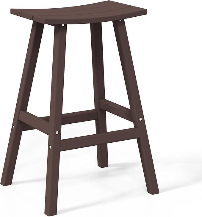 WestinTrends Malibu Malibu 29 Inch High Backless Seat Bar Stools (Set of 3), Dark Brown