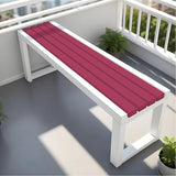 Garden Bench Wood Outdoor Benches All-Weather 2-Person Park Bench Patio Benches with Slatted Seat & Metal Legs - Photo 1
