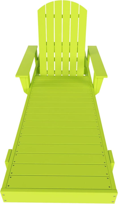 WestinTrends Dylan 2 Piece Adirondack Reclining Chaise Lounge with Arms Lime