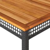 Outdoor Dining Table, 71 Inch Rectangular Patio Table with Synthetic Poly Rattan and Sturdy Frame - Photo 8