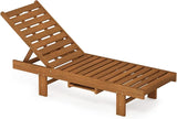 Furinno TIOMAN Outdoor Lounger, Malo Sun Lounge Chair with Tray, for Patio, Garden, Porch, Natural - Photo 4