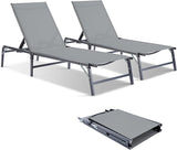 Lounge Chair Outdoor, Pool Lounge Chairs Foldable, Patio Lounge Chairs for Outside - Photo 1