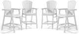 PASAMIC Tall Adirondack Chairs Set of 4, All-Weather HDPE Patio Chairs with Double Connecting Trays - Photo 1