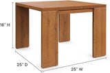 Modway Tahoe Acacia Wood Outdoor Patio Side Table in Natural - Ideal as Perfect Porch Furniture or Square Accent Table - Photo 3