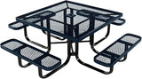 COATEDOUTDOORFURNITURE Heavy-Duty Portable Outdoor Kids Table with Umbrella Hole, Expanded Metal Kids Picnic Table - Photo 1