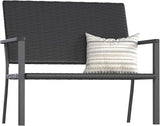 AECOJOY Outdoor Garden Bench, Weatherproof Wicker Outside Benches Clearance - Photo 1