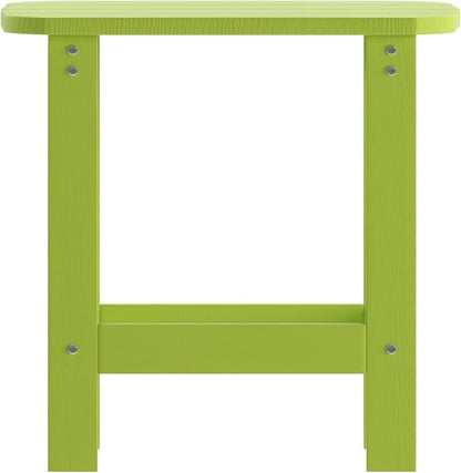 Flash Furniture Charlestown Tiered Commercial Poly Resin Adirondack Side Table - Lime Green - All-Weather - Indoor/Outdoor