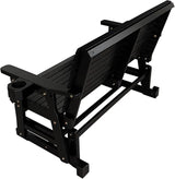Fortune Candy Patio Glider with Cup Holders, High Roll Back and Deep Contoured Seat,Heavy Duty 800 Lb (Black, 2-Seater) - Photo 8