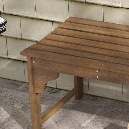 Outdoor Garden Bench, 45.25" L x 19.75" W x 17.75" H Garden Chair Patio Bench Backless Wood Bench, Benches for Front Porch Park Backyard Entryway,Outdoor Backless Bench, Patio Dining Bench