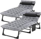 ABORON 2PK Chaise Lounge Chair, 5 Positions Padded Outdoor Tanning Chair - Photo 1