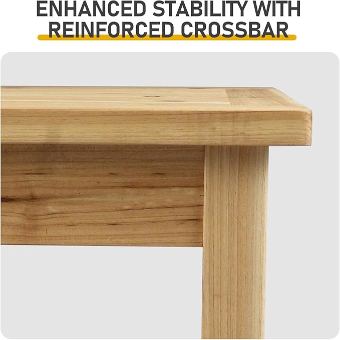 Outdoor Coffee Tables for Patio, Farmhouse Rectangle Wood Table, Weather-Resistant, 44.09" x 23.62" x 16.73" - Photo 4