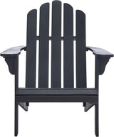 SAFAVIEH Outdoor Collection Topher Black Slatted Adirondack Chair - Photo 1