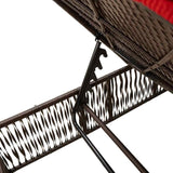 Outdoor Chaise Lounge Brown 78 x 21.7 in PE Rattan Sunlounger with 5-Position Reclining Backrest for Poolside Patio - Photo 8