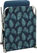 Multicolor Leaf Print Folding Sun Lounger 22.6 x 73.6 in Aluminum Frame Adjustable Backrest Portable Outdoor Chaise for - Photo 8
