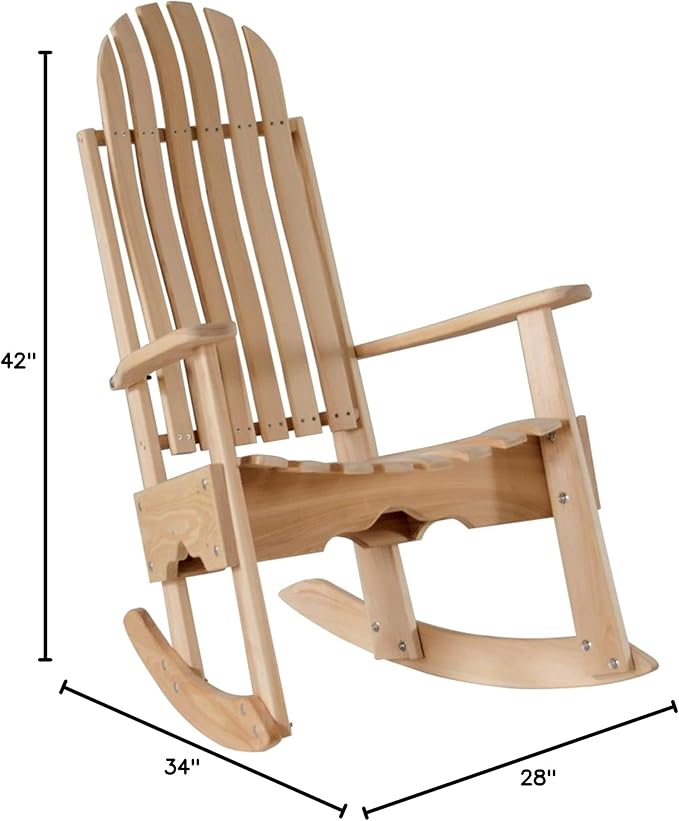 Hershey Way C6100 Amish Made Cypress Wooden Indoor Outdoor Rocking Chair