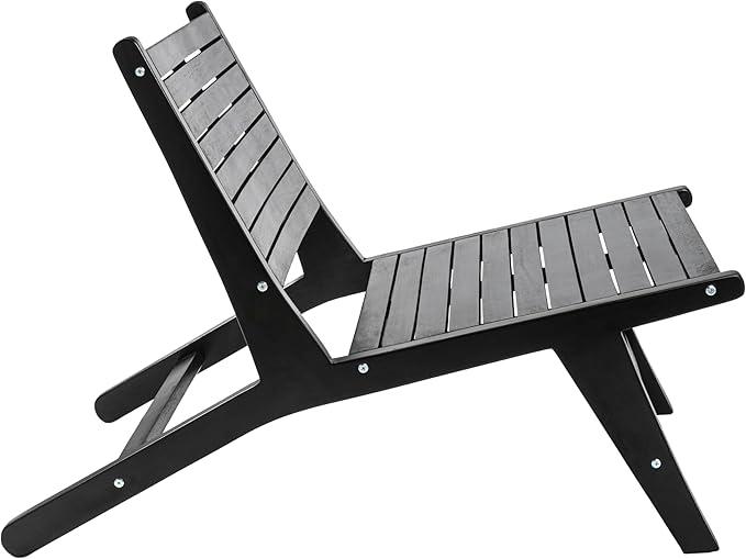 Eyely TAP2000C Virellan Mid-Century Modern Wood Armless Outdoor Lounge Chair, Contemporary, Bohemian, Coastal - Photo 4
