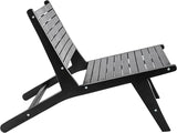 Eyely TAP2000C Virellan Mid-Century Modern Wood Armless Outdoor Lounge Chair, Contemporary, Bohemian, Coastal - Photo 4