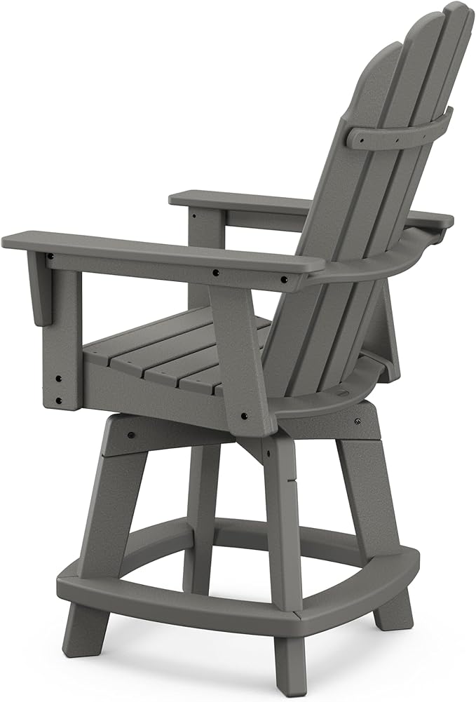POLYWOOD® Vineyard Counter Chair, Slate Grey