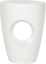 Safavieh Outdoor Collection Aishi Modern Concrete Ivory Round 17.7-inch Accent Table - Photo 1