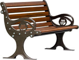 YVYKFZD Outdoor Garden Bench, Cast Aluminum Patio Park Bench, Loveseat Porch Benches with Backrest and Armrests - Photo 1