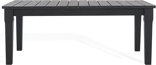 SAFAVIEH Couture Outdoor Collection Martinique Black Solid Wood Patio Coffee Table