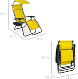 Best Choice Products Folding Zero Gravity Outdoor Recliner Patio Lounge Chair w/Adjustable Canopy Shade, Headrest - Photo 2