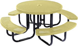COATEDOUTDOORFURNITURE Heavy-Duty Portable Outdoor Picnic Table with Umbrella Hole - Photo 1