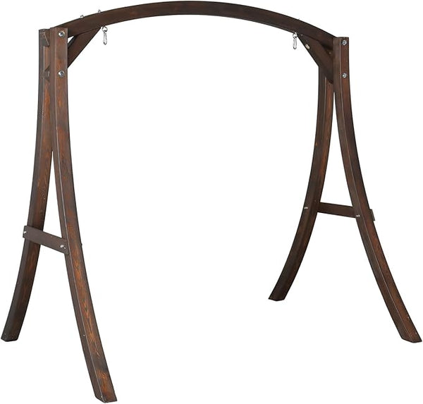 VINGLI Outdoor Wooden Swing Frame, Heavy Duty 1000 LBS A-Frame Swing Stand with Farmhouse Cottage Style - Photo 1