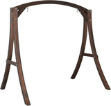 VINGLI 5FT Porch Swing Frame, 1000LBS Heavy Duty A-Frame Wooden Porch Swing Stand with Curved Arc Top - Photo 1