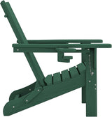 SERWALL Folding Adirondack Chair with Dual Cup Holders Set of 6, Modern Adirondack Chairs - Photo 10