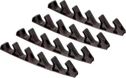 PATIKIL Chaise Adjustment Bracket, 4 Pack 5 Position Lawn Yard Multi Position Back Support Adjuster for Outdoor Lounge Patio, Brown