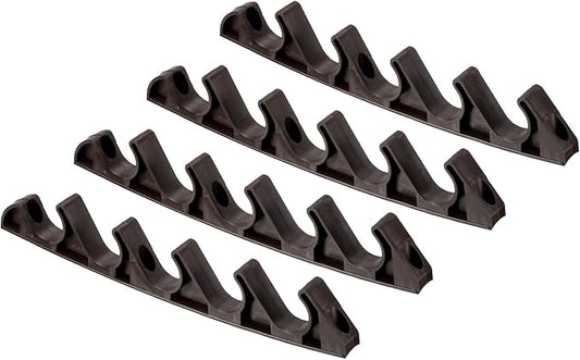 PATIKIL Chaise Adjustment Bracket, 4 Pack 5 Position Lawn Yard Multi Position Back Support Adjuster for Outdoor Lounge Patio, Brown