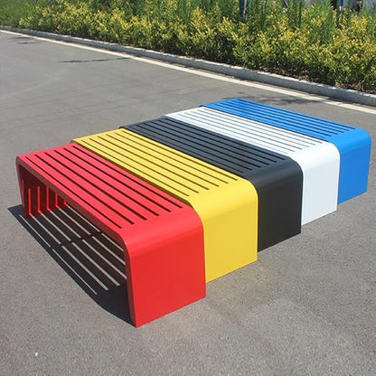 Outdoor Bench, Metal Garden Bench, Park Bench, Weatherproof Bench with Metal Frame, for Gardens, Balconies and Terraces (Color : D, Size : 150cm)
