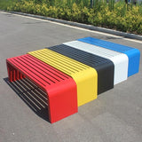 Outdoor Bench, Metal Garden Bench, Park Bench, Weatherproof Bench with Metal Frame, for Gardens - Photo 6