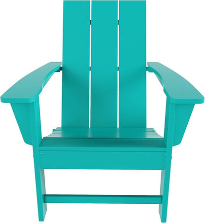 WestinTrends Ashore Modern Outdoor Folding Adirondack Chair, Turquoise