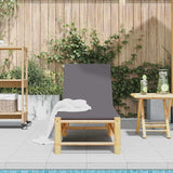 Bamboo Chaise Lounge Chair Outdoor, 78.3"x21.7" Adjustable Reclining Patio Sun Lounger with Removable Cushions - Photo 3