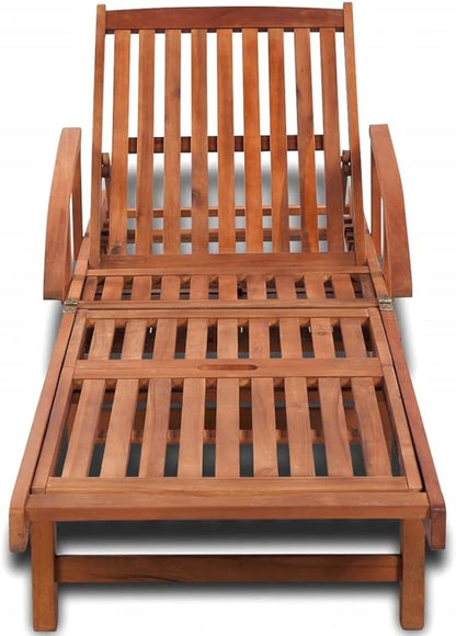 Outdoor Chaise Lounge,Reclining Chair with Adjustable Positions, Patio Lounge Chair, Sunbathing Chair,for Outdoor Pool, Sun Lounger Solid Acacia Wood