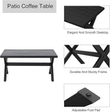 LOKATSE HOME Outdoor Loveseat and Coffee Table Metal Conversation Set Patio Furniture with Cushions for Poolside - Photo 4