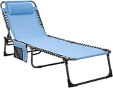 #WEJOY Folding Outdoor Chaise Lounge Chair, Adjustable Lightweight Portable Beach Lounge Chair for Patio, Pool, Lawn - Photo 5