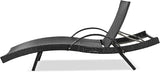 Outdoor Wicker Chaise Lounge Chairs Set of 2 - Photo 9