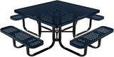 COATEDOUTDOORFURNITURE Heavy-Duty Portable Outdoor Kids Table with Umbrella Hole, Punched Steel Kids Picnic Table - Photo 1