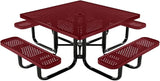 COATEDOUTDOORFURNITURE Heavy-Duty Portable Outdoor Kids Table with Umbrella Hole, Punched Steel Kids Picnic Table - Photo 1