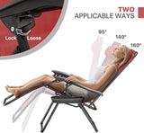 Magshion Zero Gravity Lounge Chair, Adjustable Folding Recliner with Cup Holder Side Tray & Removable Headrest Pillow - Photo 6
